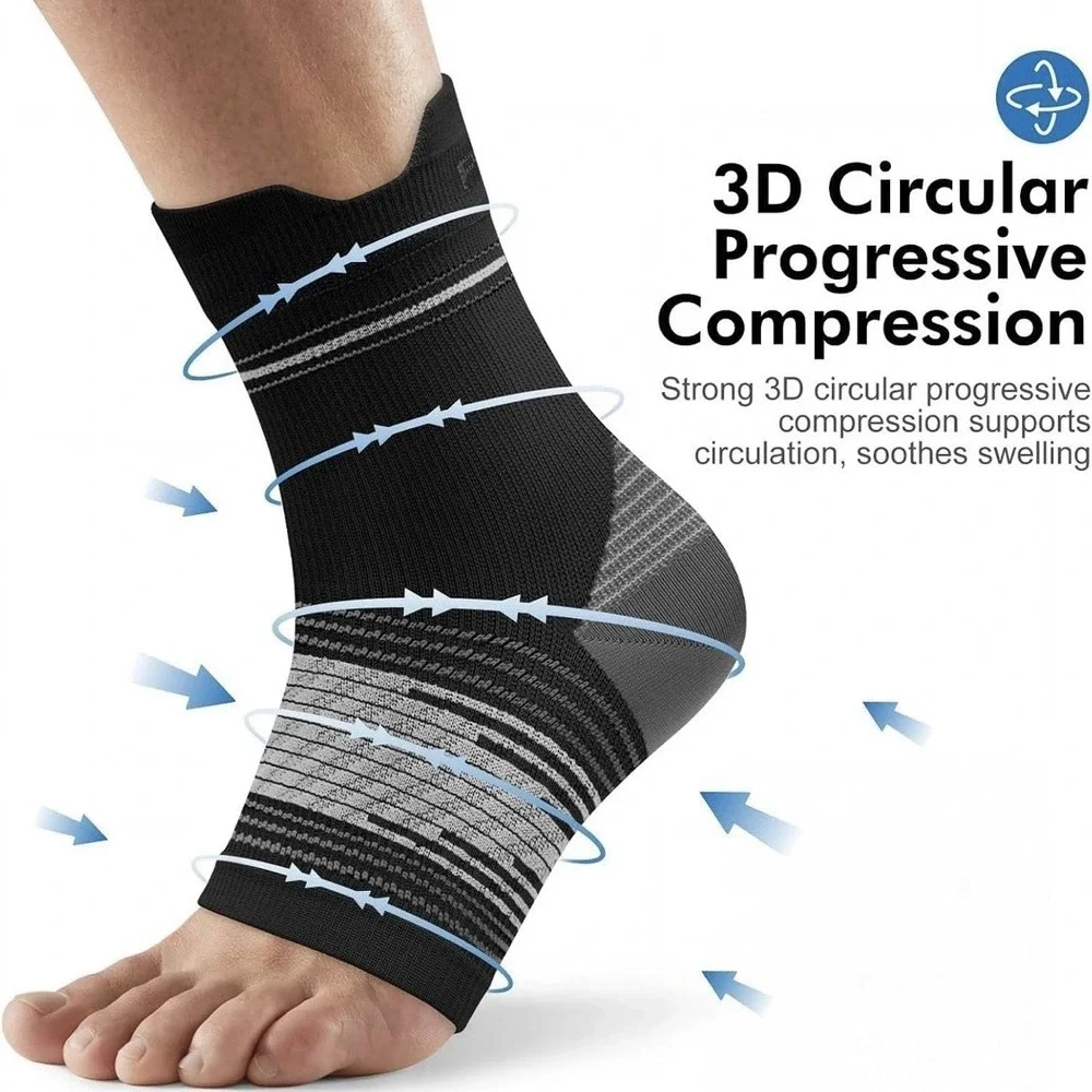 Paplus Plantar Fasciitis Sock 6 Pairs For Men And Women Compression Foot 13.5-15